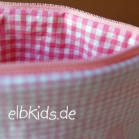Personalisierter Kulturbeutel / Windeltasche rosa mit Eule