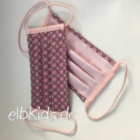 Mund-Nasen-Maske rosa Blumen