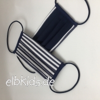 Mund-Nasen-Maske Punkte Stripes dunkelblau