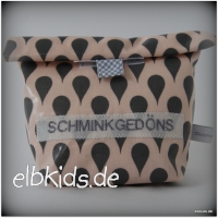 Schminkgedns in rosa mit grauen Tropfen
