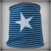 Schlauchschal hellblau/dunkelblau mit Stern